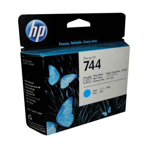 HP 744 Photo Blk and Cyan Printhead