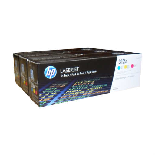 HP 312A CYM Tri-Pack LJ Toner Cartridge