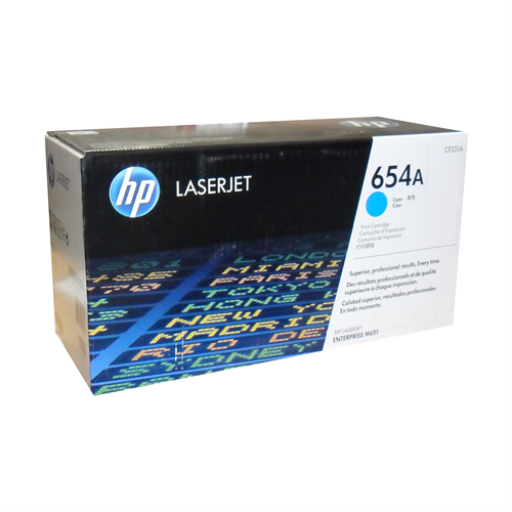 HP 654A Cyan LaserJet Toner Cartridge