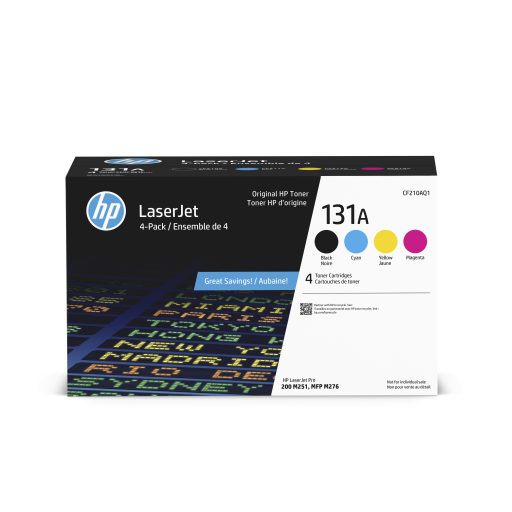 HP 131A Black/Cyan/Magenta/Yellow Quad LaserJet Toner Cartridge