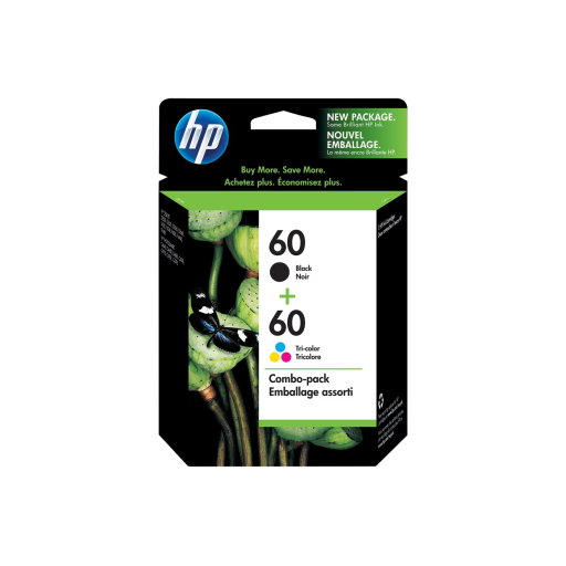 HP 60 Tri-clr/Blk Ink Crtg Combo 2-Pack
