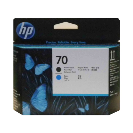 HP 70 Matte Black and Cyan Print Head