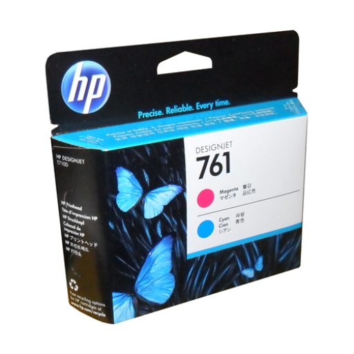 HP 761 Magenta/Cyan Inkjet Printhead