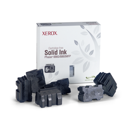 108R00749 Genuine Xerox Solid Ink Black, Phaser 8860/8860MFP (6 Sticks)