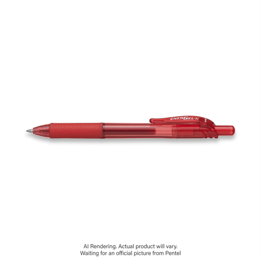 EnerGel-X Retractable Gel Roller, (1.0mm) Metal Tip, Red Ink