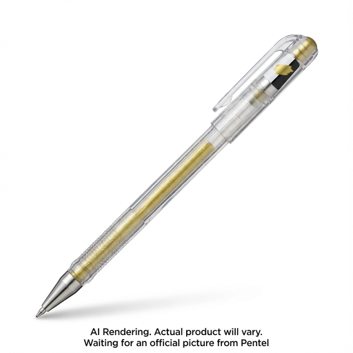 Hybrid Dual Metallic Gel Roller Pen (1.0mm), Gold Ink