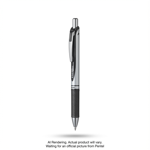 EnerGel Retractable Gel Roller, (1.0mm) Metal Tip, Black Ink