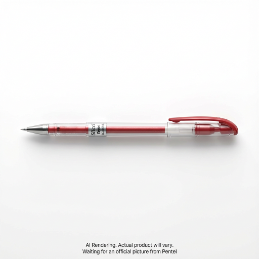 Pentel Arts Slicci Metallic (0.8mm) Needle Tip Med Gel Pen Red Metallic Ink