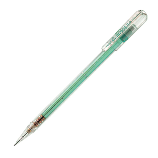 Pentel CAPLET Mechanical Pencil, Green Transparent Barrel, 0.5mm