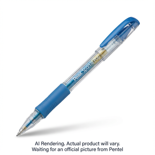 Krazy Pop Iridescent Gel Pen, (1.0mm) Blue + Metallic Gold