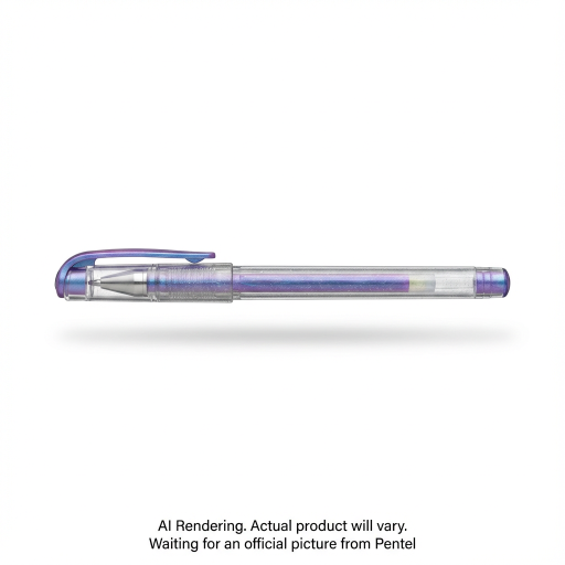 Hybrid Dual Metallic Gel Roller Pen (1.0mm), Violet+Metallic Blue Ink