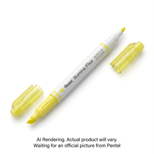 Illumina Flex Liquid Highlighter, Dual Tip Chisel and Bullet, Yellow Ink
