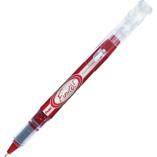 Finito! Permanent Marker, Extra Fine Point Tip, Red Ink