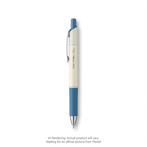 EnerGel Clena Retractable Liquid Gel Pen, (0.5mm) Needle Tip, Blue Accent, Blue Ink