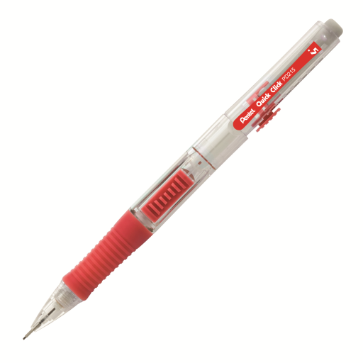 Quick Click Retractable Mechanical Pencil (0.5mm), Red Barrel