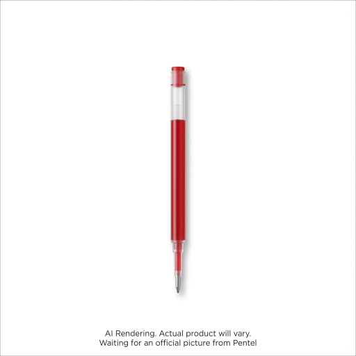 Refills for Pentel Floatune, Advanced Rollerball Retractable Pen, 0.5mm Tip, Red Ink