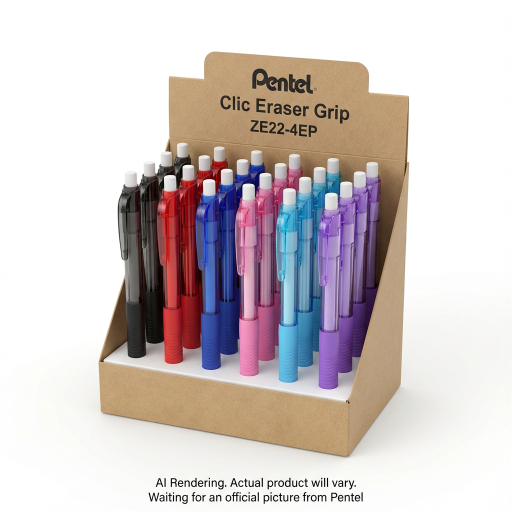 Clic Eraser, Assorted Open Stock Display, 48PCS