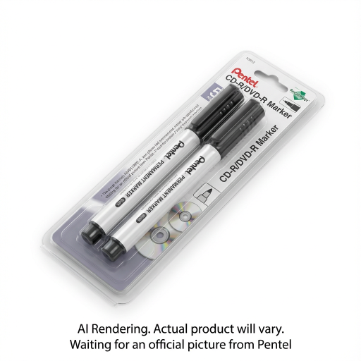 CD-R/DVD-R Permanent Marker (2.0mm), Bullet Tip, 2PC Pack, Black Ink