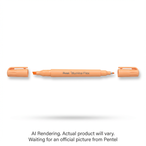 Illumina Flex Liquid Highlighter, Dual Tip - Chisel and Bullet, Pastel Orange