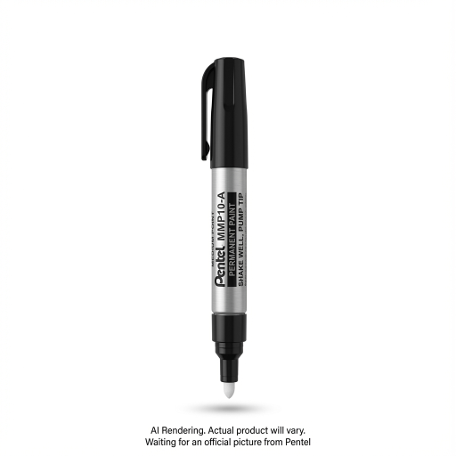 Pentel Paint Marker, Medium Point (4.5mm), Bullet Tip, Black Ink