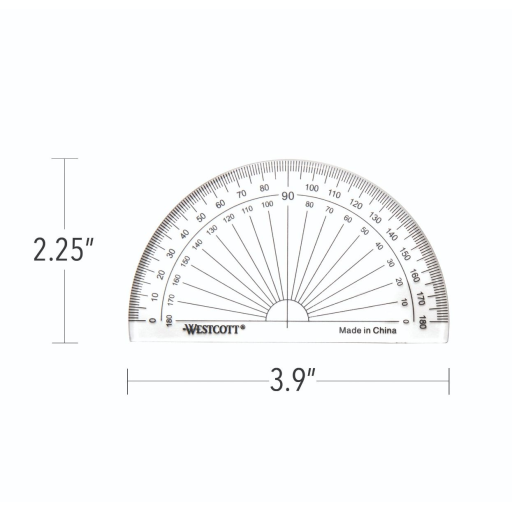 180? 4? Protractor ? Bulk / 
Rapporteur d?angle 180? de 4 po - en vrac