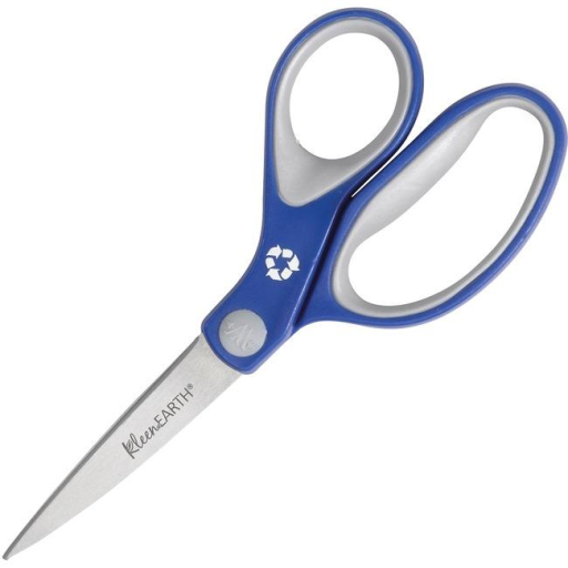 KleenEarth? 7? Straight Soft Handle Scissors ? Blue / Ciseaux poign?e douce droite KleenEarth?, 7 po ? bleu