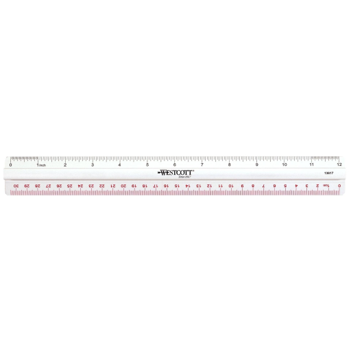 30cm/12" Finger Grip Ruler / 
30cm/12 po avec barre de prise