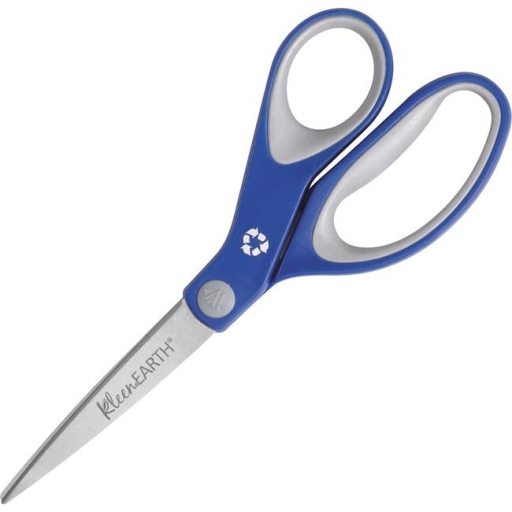 KleenEarth? 8? Straight Soft Handle Scissors ? Blue / Ciseaux poign?e douce droite KleenEarth?, 8 po ? bleu