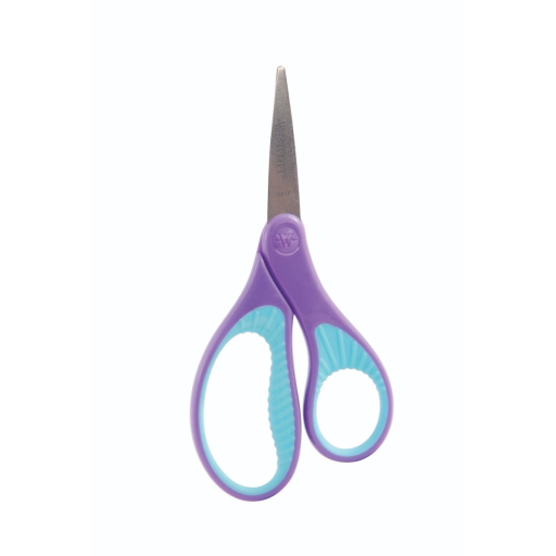 5? Antimicrobial Hard Handle Pointed Kids Scissors/ Ciseaux ? bouts pointus avec protection antimicrobienne poign?e douce pour enfants, 5 po