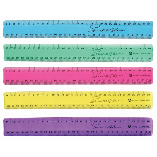 30cm Superflex ? Metric - Assorted Colours / 
30cm Superflex ? m?trique, couleurs assorties