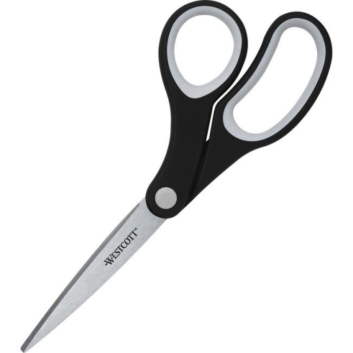 KleenEarth? 8? Bent Soft Handle Scissors ? Black / Ciseaux poign?e douce d?centr?e KleenEarth?, 8 po ? noir