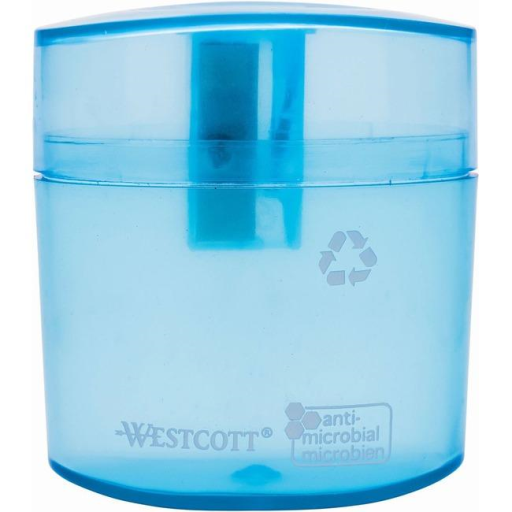 KleenEarth? Student Transparent Recycled Single-Hole Pencil Sharpener with Antimicrobial Protection - 4 colours Taille-crayon antimicrobien transparent simple recycl? KleenEarth? pour ?colier ? 4 couleurs