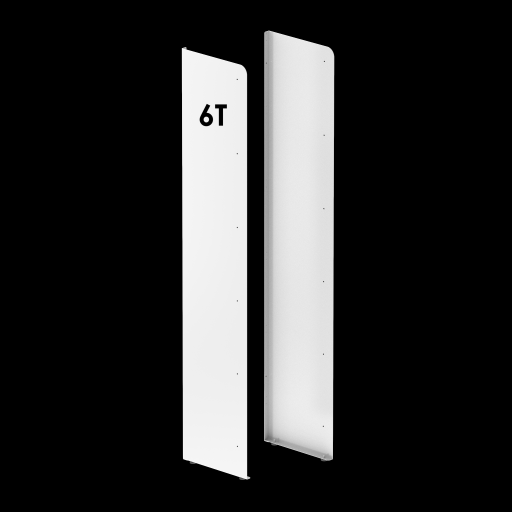 (CUSMA form attached) Rakabot Titan 6 Tier  powder coated side panel PURE WHITE