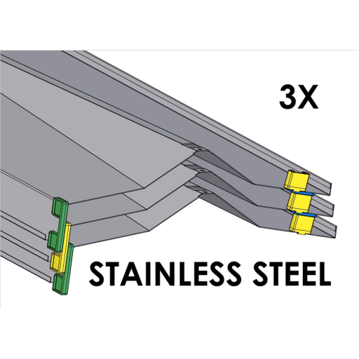 (CUSMA form attached) Rakabot Titan 3x shelves of 47 inches wide STAINLESS 304 #4