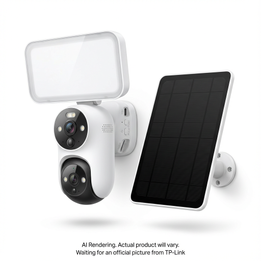 Solar-Powered Floodlight Pan/Tilt Security Camera Kit