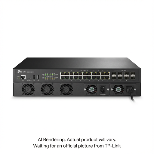 Omada 24-PortGigabit Stackable L3 Managed PoE+ Switch with 4 10GE SFP+ Slots
