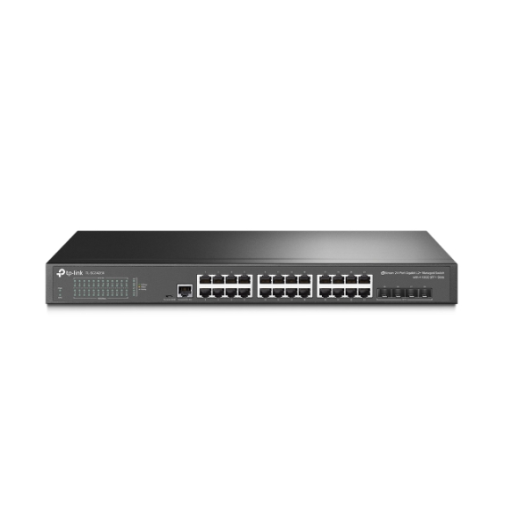 JetStream? 24-Port SFP L2+ Managed Switch with 4 10GE SFP+ Slots