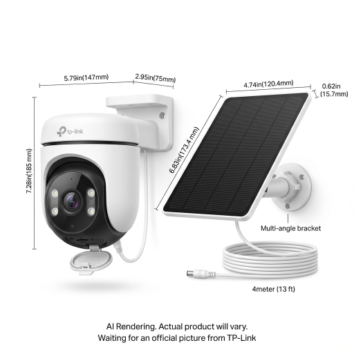 Solar-Powered Pan/Tilt Security Camera Kit