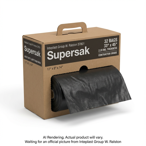 Contractor Bags 33" x 45" -32's Heavy Duty Black - 32 Bags