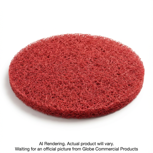 13"  Red Buffing Floor Pad