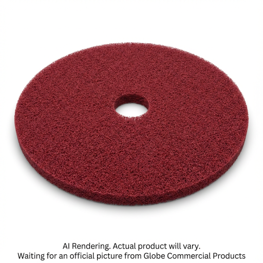 18"  Red Buffing Floor Pad
