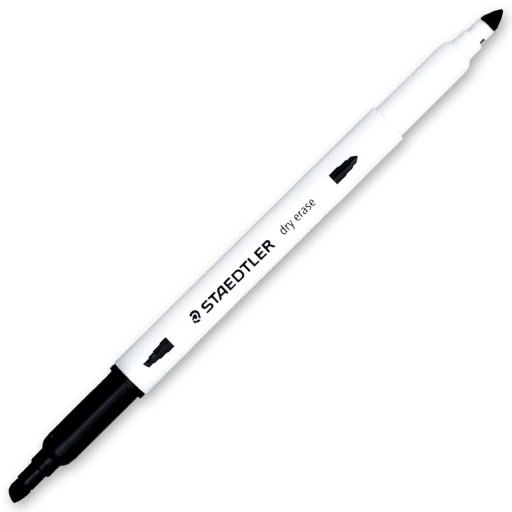 Double-Ended Dry Erase - Black