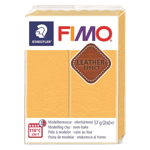 Modelling Clay Fimo Leather Effect Saffron Yellow 57g (2 oz)