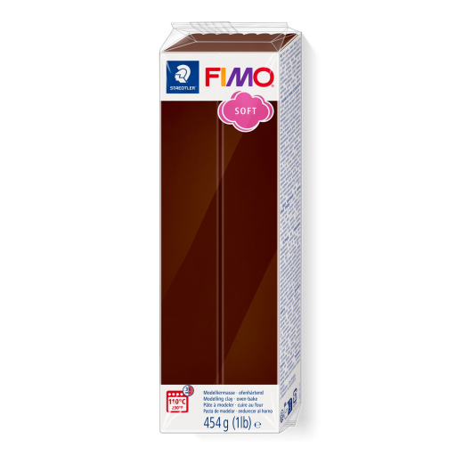Modelling Clay Fimo Soft 454g (1Lb) Chocolate