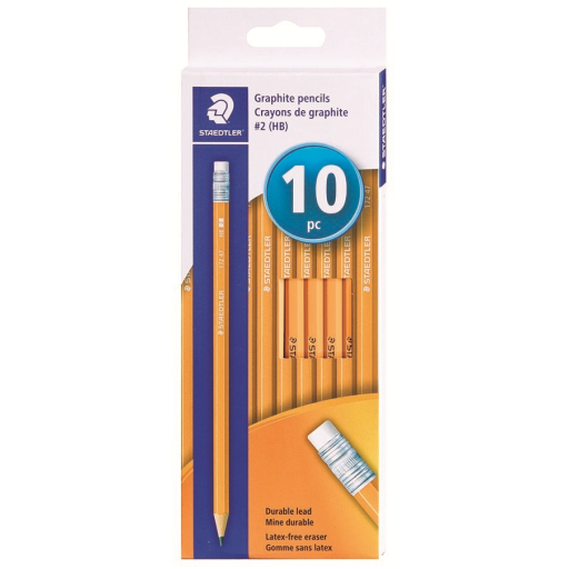 pencil yellow, hexa extru HB,10pk