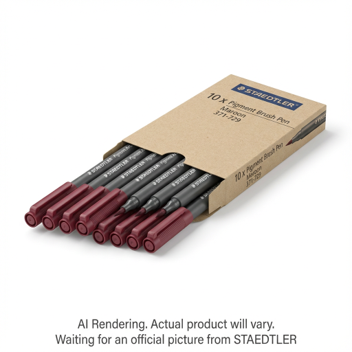 Pigment Brush Pen Maroon