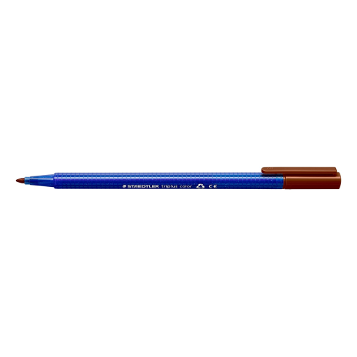 Fibre tip pen tripl.col. 1mm Brown
