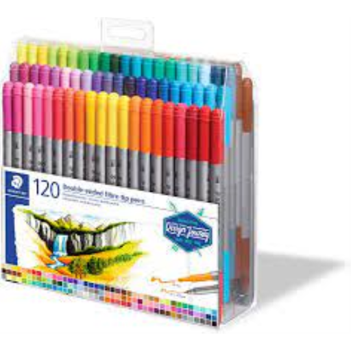 STAEDTLER Double-ended fibre-tip pens pk/120