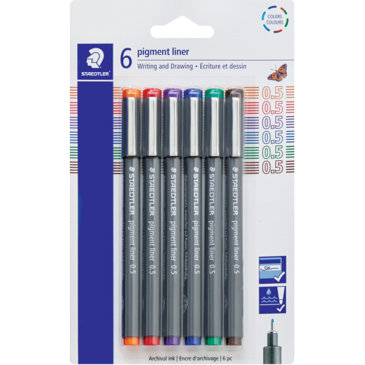 Pigment Liner 0.5 mm assorted colours