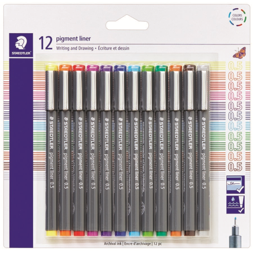 Pigment Liner 0.5 mm assorted colours